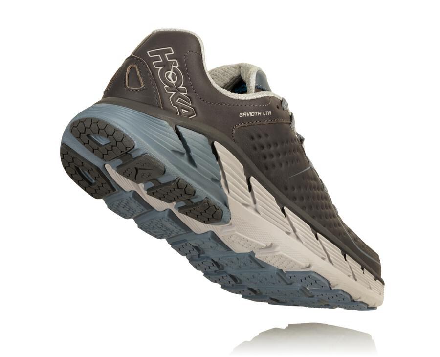 Running Shoes Mens - Hoka One One Gaviota Leather - Brown - MOGCFDZ-21